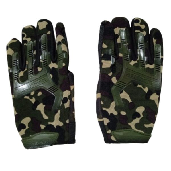 Guantes de moto Longin con nudillos en verde - Imagen 4
