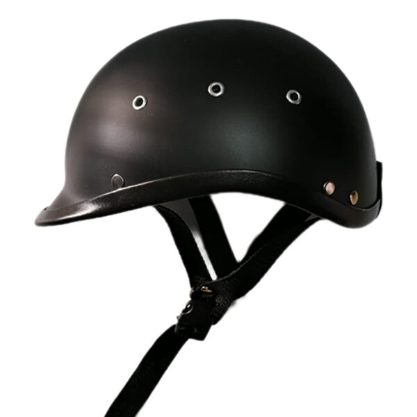 Casco De Moto Tipo Policía negro mate sin visor