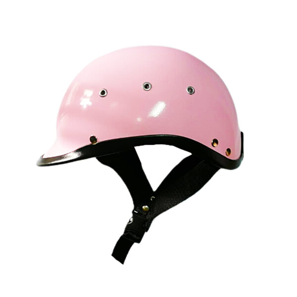 Casco De Moto Tipo Policía en rosa sin visor