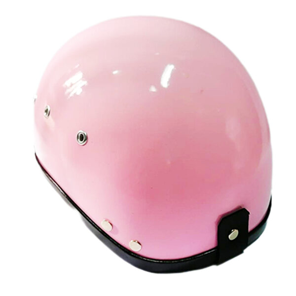 Casco De Moto Tipo Policía en rosa sin visor - Imagen 2