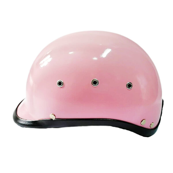 Casco De Moto Tipo Policía en rosa sin visor - Imagen 3