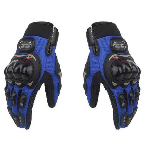 Guantes De Moto Cortos Bicicleta Biket Hog En Azul