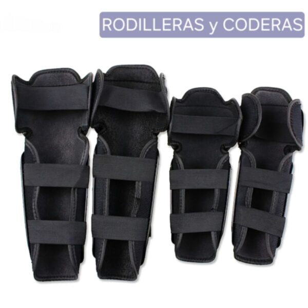 Kit Coderas Y Rodilleras Para Motociclistas En Negro - Imagen 3