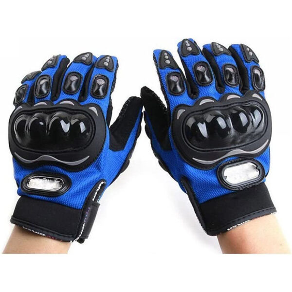 Guantes De Moto Cortos Bicicleta Biket Hog En Azul - Imagen 2
