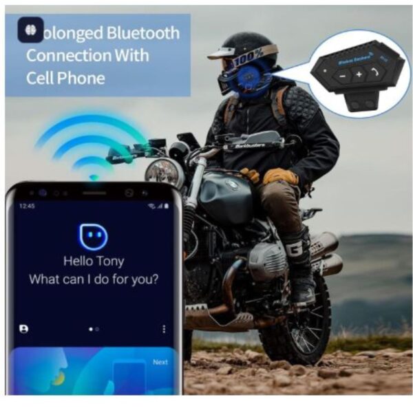 Bluetooth para Casco de Moto Premium increíble Antiruido con Llamadas y Música - Imagen 5