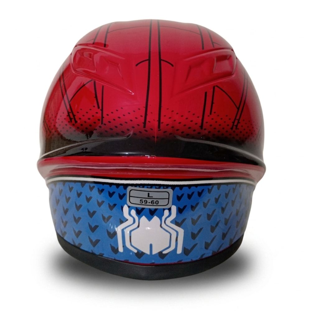 Casco Infantil de Moto Hombre Araña Rojo | Visor Transparente | Correa Ajustable | Niños 5 a 11 años - Imagen 3