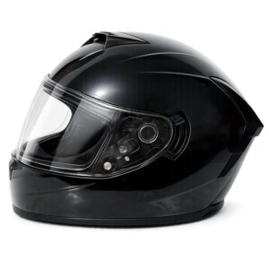 Cascos de moto Certificado Elegash en negro brillo Doble visor